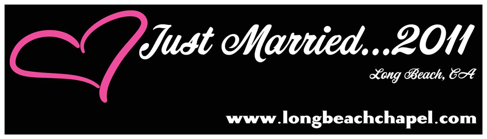 The Long BEach Wedding Center, Bumper Sticker